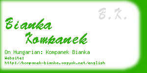 bianka kompanek business card